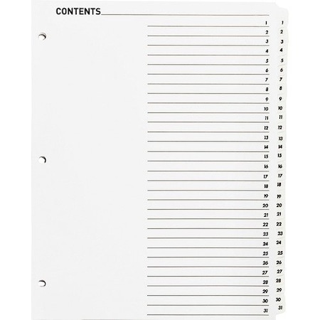 Business Source DIVIDERS, INDEX, TOC, 1-31, WE BSN05859